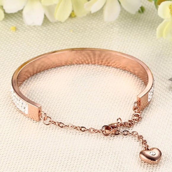 Ross Gold Crystal Women Stainless Steel Bracelet - Picture 3 of 4